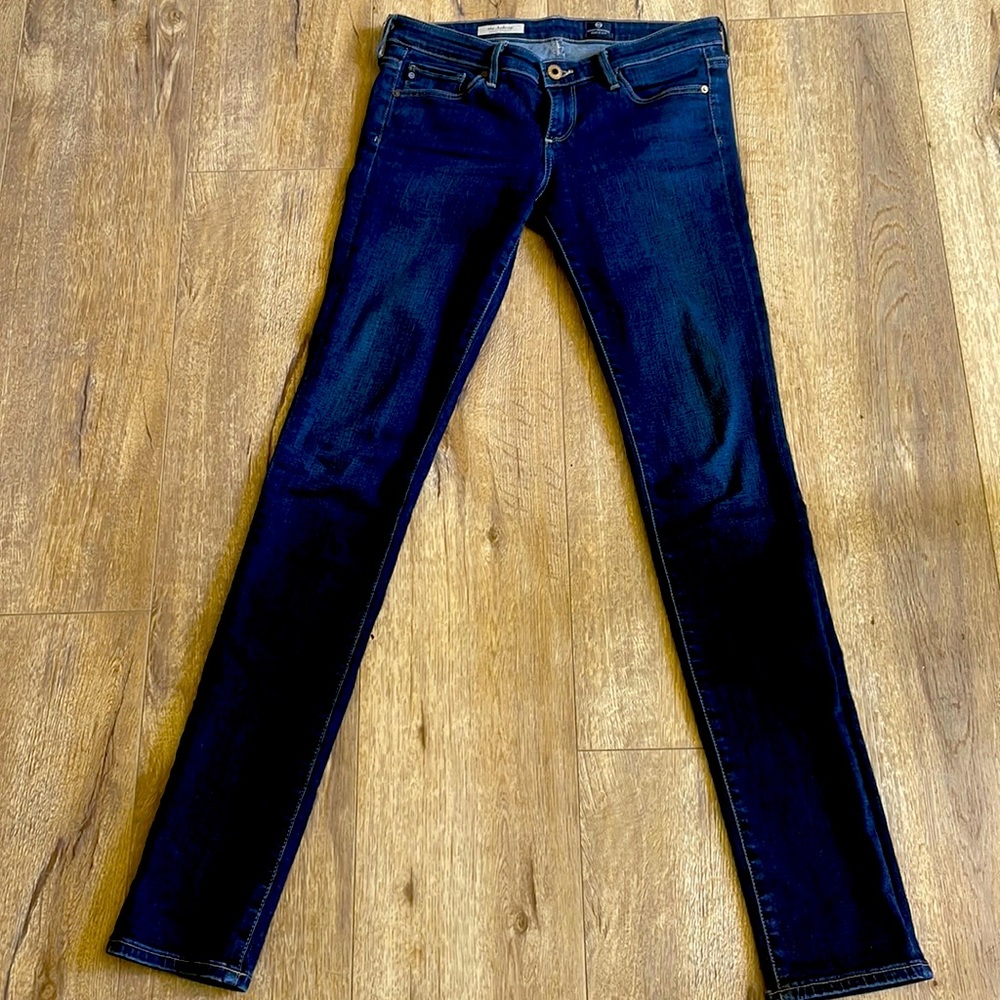 AG the Aubrey skinny straight leg blue jeans
